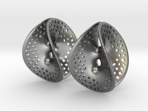 Small Perforated Chen-Gackstatter Thayer Earring in Natural Silver