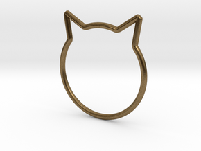 Cat Ear Ring "Büsi" in Natural Bronze