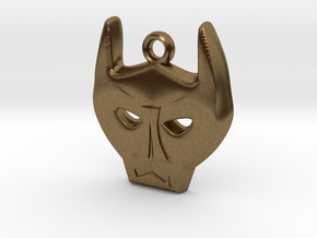 Bat Mask Charm in Natural Bronze