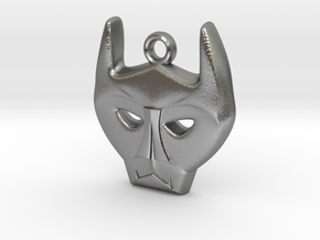 Bat Mask Charm in Natural Silver