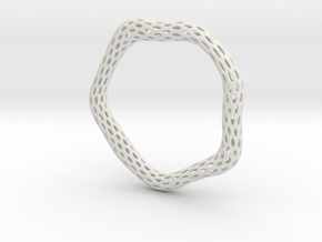 Irregular Bracelet (Size L) in White Natural Versatile Plastic