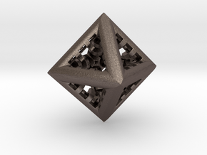 Triangle Fractal  DL3 in Polished Bronzed Silver Steel