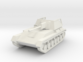 Vehicle- SU-76M Self-Propelled Gun (1/87th) in White Natural Versatile Plastic