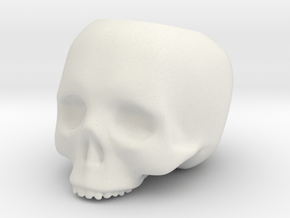 Skull Pot V3 - H100MM in White Natural Versatile Plastic