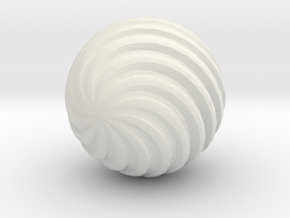 Wave Ball in White Natural Versatile Plastic