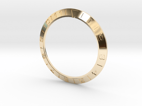 5 Omega Bezel New Fonts Microexted Font 140823 in 14K Yellow Gold