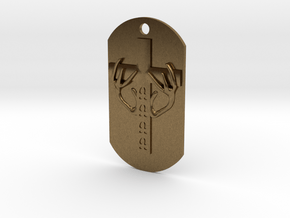 Spirit Of The Deer Dog Tag in Natural Bronze