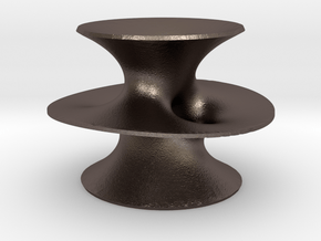 Costa's Minimal Surface in Polished Bronzed Silver Steel