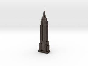 Empire State Building in Polished Bronzed Silver Steel