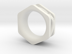 Kekule Ring in White Natural Versatile Plastic