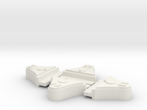 FR 2 Ton 7/8" scale axleboxes in White Natural Versatile Plastic