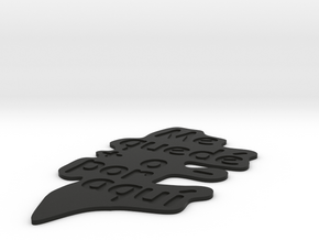 Bookmark-Marcapáginas in Black Natural Versatile Plastic