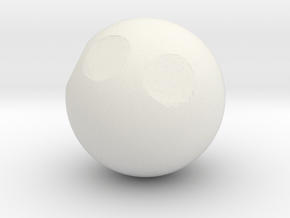 Sphere1 in White Natural Versatile Plastic