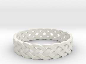 Rohkea Bold Celtic Knot Size 8 in White Natural Versatile Plastic