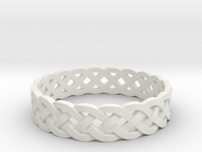 Rohkea Bold Celtic Knot Size 10 in White Natural Versatile Plastic