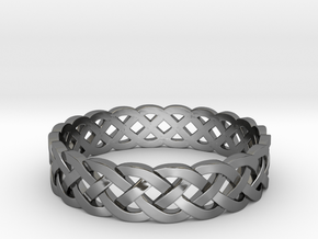 Rohkea Bold Celtic Knot Size 11 in Fine Detail Polished Silver