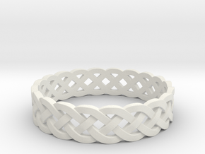 Rohkea Bold Celtic Knot Size 9 in White Natural Versatile Plastic