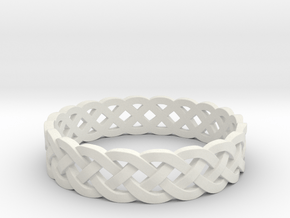 Rohkea Bold Celtic Knot Size 11 in White Natural Versatile Plastic