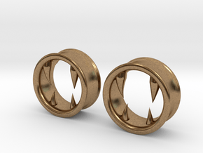 Grandmonther's Teeth 1 inch Tunnel in Natural Brass