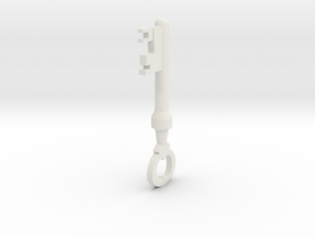 TF2 Mann Co. Supply Crate Key (Small) in White Natural Versatile Plastic