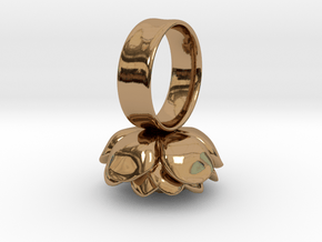 Rose Napkin Ring in Polished Brass