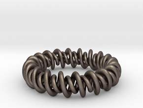 GW3Dfeatures Bracelet A in Polished Bronzed Silver Steel