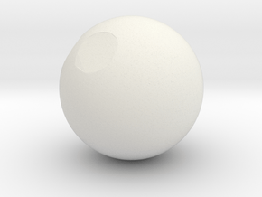 Sphere2 in White Natural Versatile Plastic