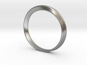 Mobius Strip Bracelet (48mm Inner Diameter) in Natural Silver