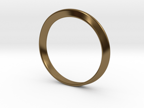 Mobius Strip Bracelet (48mm Inner Diameter) in Polished Bronze