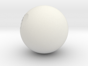 Hollow Sphere in White Natural Versatile Plastic
