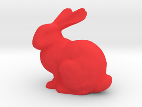 Bunny3 in Red Processed Versatile Plastic