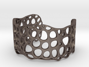Cell Cuff (48mm Inner Radius) in Polished Bronzed Silver Steel