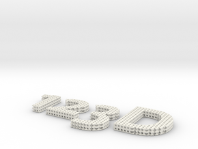 Autodesk 123d Logo in White Natural Versatile Plastic