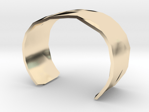 Cell Cuff Faceted (48mm Inner Radius) in 14K Yellow Gold