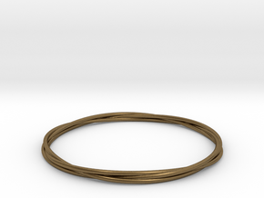 Three loops bangle in Natural Bronze