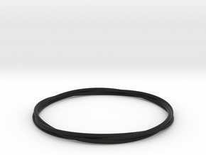 Three loops bangle in Black Natural Versatile Plastic