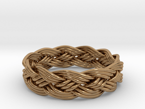 Turks Head Ring Knot  in Polished Brass