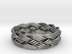 Turks Head Ring Knot  in Natural Silver
