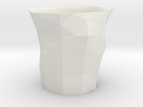 Polygon Little Cup in White Natural Versatile Plastic