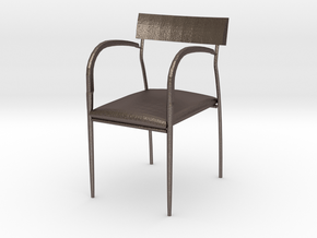 Bernhardt Studio Chair 3.75" tall in Polished Bronzed Silver Steel