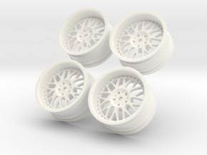 1/10 Touring Car Work Wheels VSXX VS-XX in White Processed Versatile Plastic