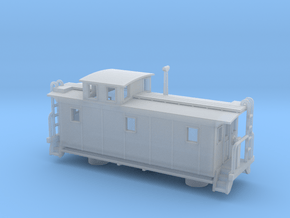 DMIR K1 Steelside Early Caboose - Nscale in Smooth Fine Detail Plastic