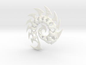 Zerg Pendant in White Processed Versatile Plastic