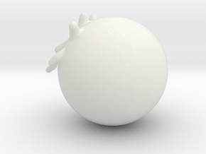 Sphere in White Natural Versatile Plastic