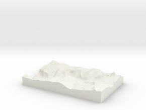 Model of Yosemite Village in White Natural Versatile Plastic