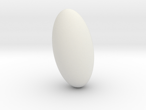 Sphere in White Natural Versatile Plastic