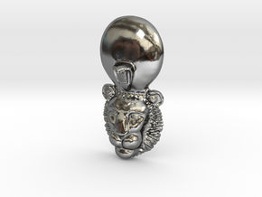 SekhmetPendant in Fine Detail Polished Silver