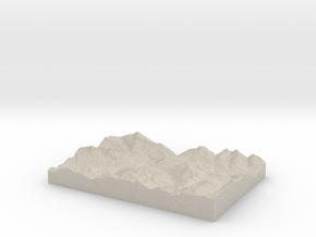 Model of Andermatt in Natural Sandstone