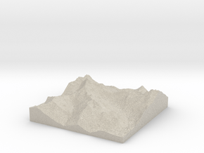 Model of Snoqualmie Pass in Natural Sandstone