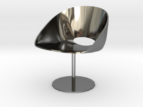 Davis Lipse Seating Pedestal base 3.7" tall in Fine Detail Polished Silver